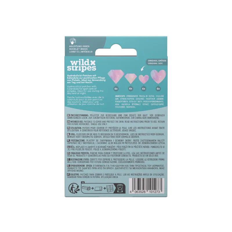 Wild Stripes Diamond Recover kviseplaster 24 stk hjerte diamant
