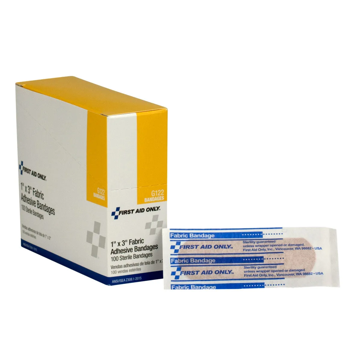 First Aid Only 1x3 stoffplaster eske 100 stk elastisk
