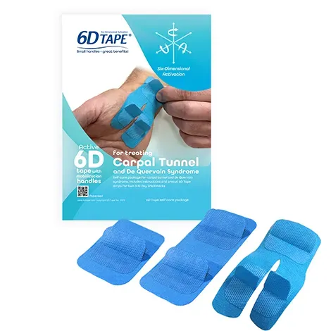 6D Tape kinesiologitape håndledd karpal 4-pakning