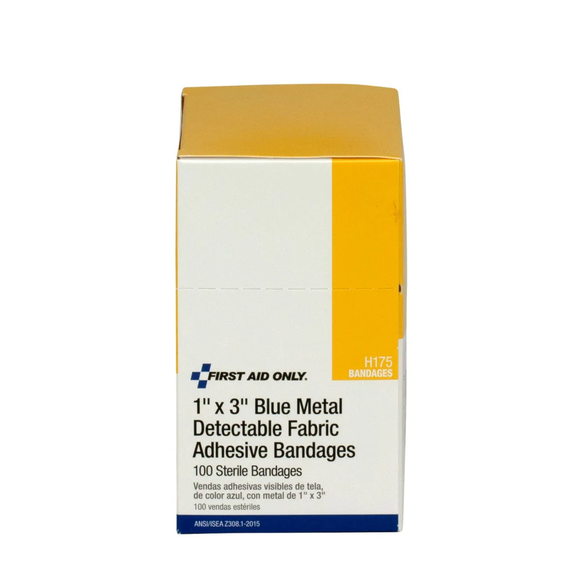 First Aid Only 1x3" blå plaster metalldetekterbar 100 stk stoff
