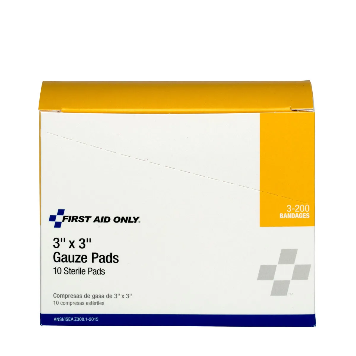 First Aid Only gasbindpads 3x3 steril 10 stk