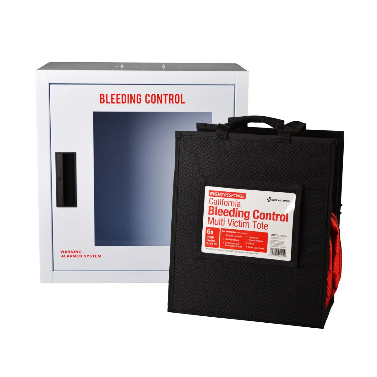 First Aid Only Bleeding Control førstehjelpsskap med alarm 6 kit