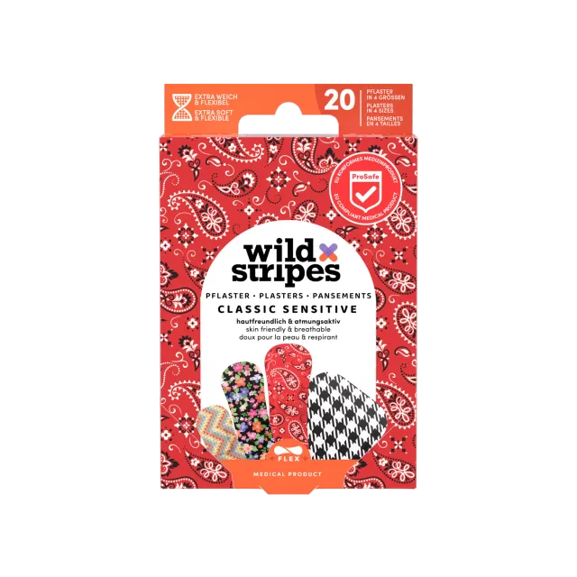 Wild Stripes Classic Sensitive Fashion plaster 20 stk sensitiv