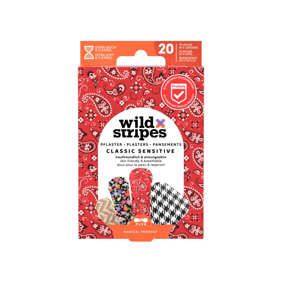 Wild Stripes Classic Sensitive Fashion plaster 20 stk sensitiv