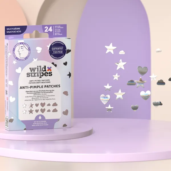Wild Stripes Holo Clear kviserplaster hydrokolloid 24-pk sølv