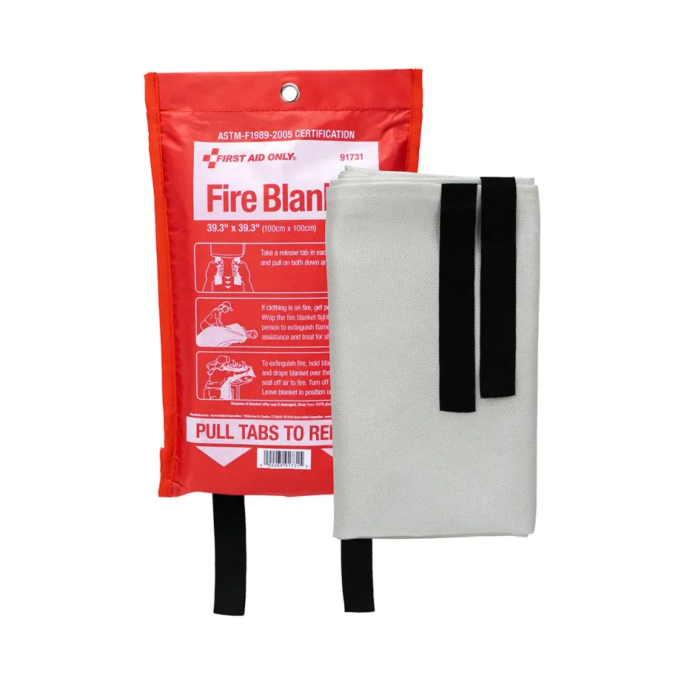 First Aid Only Fire Blanket brannteppe 100x100 cm glassfiber