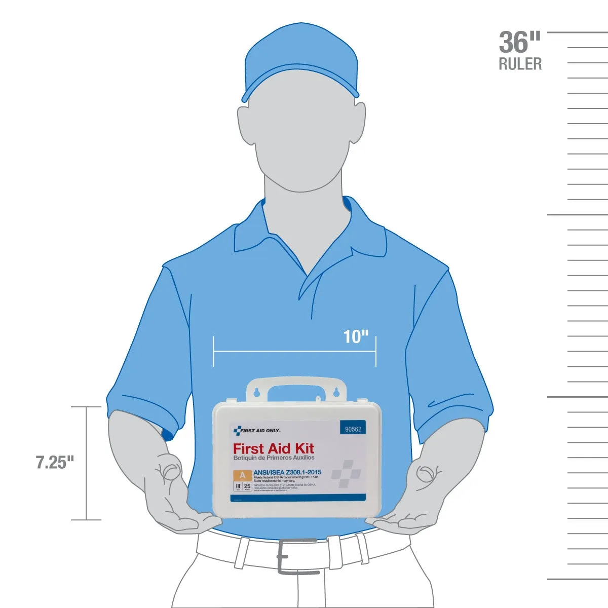 First Aid Only 25 personer ANSI A førstehjelpsskrin 89 deler