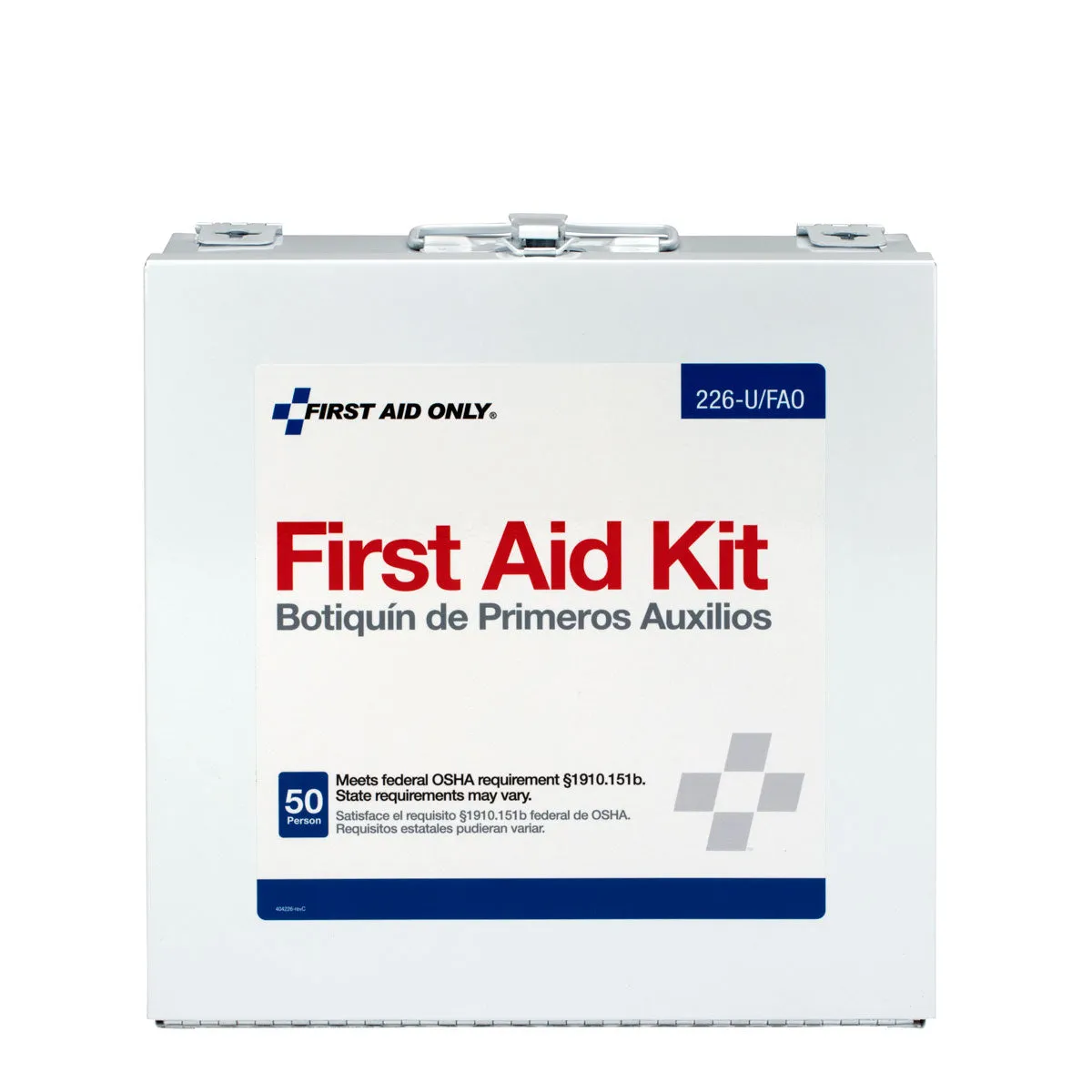 First Aid Only førstehjelpsskrin 50 personer metall 191 deler