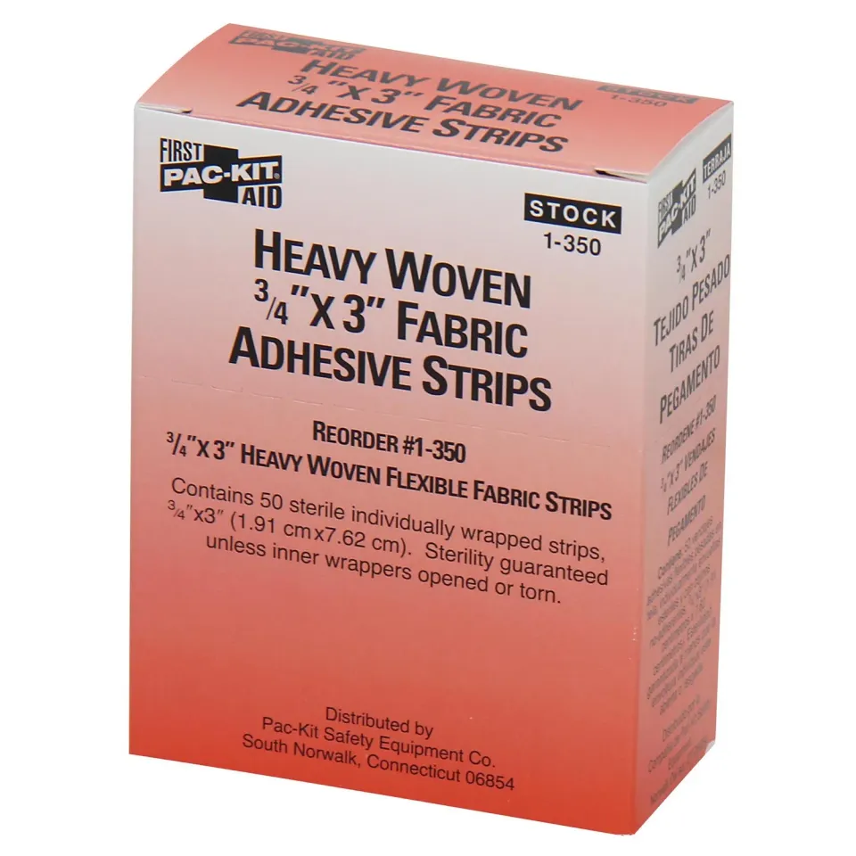 First Aid Only 3/4x3 Heavy Woven plaster stoff 50 stk