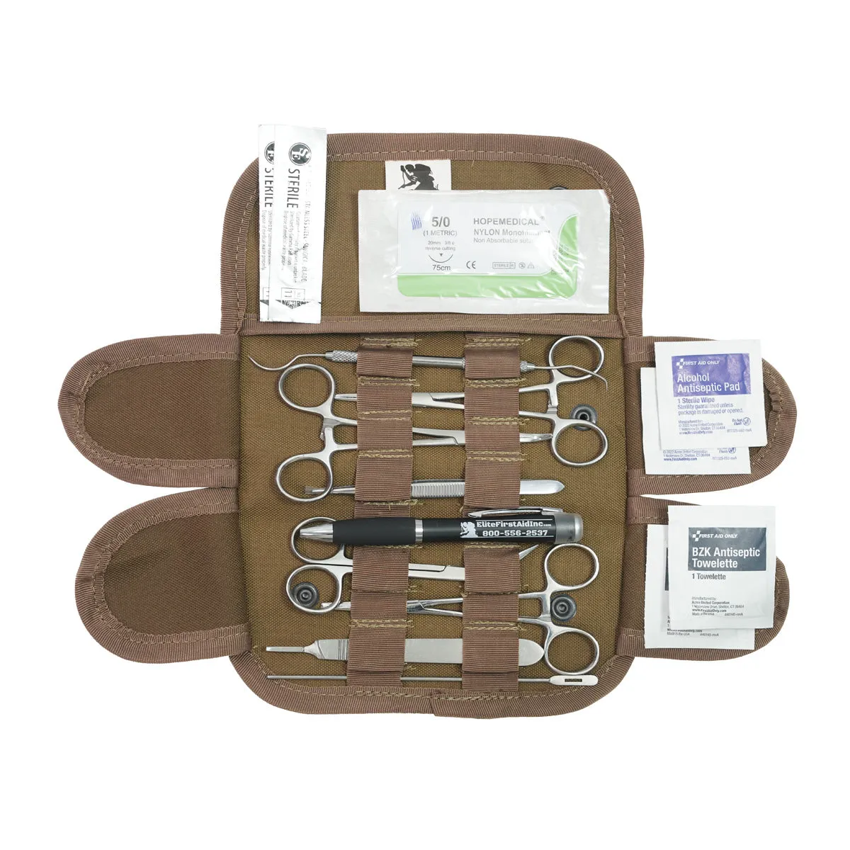 First Aid Only Surgical Set førstehjelpsmappe tan nylon