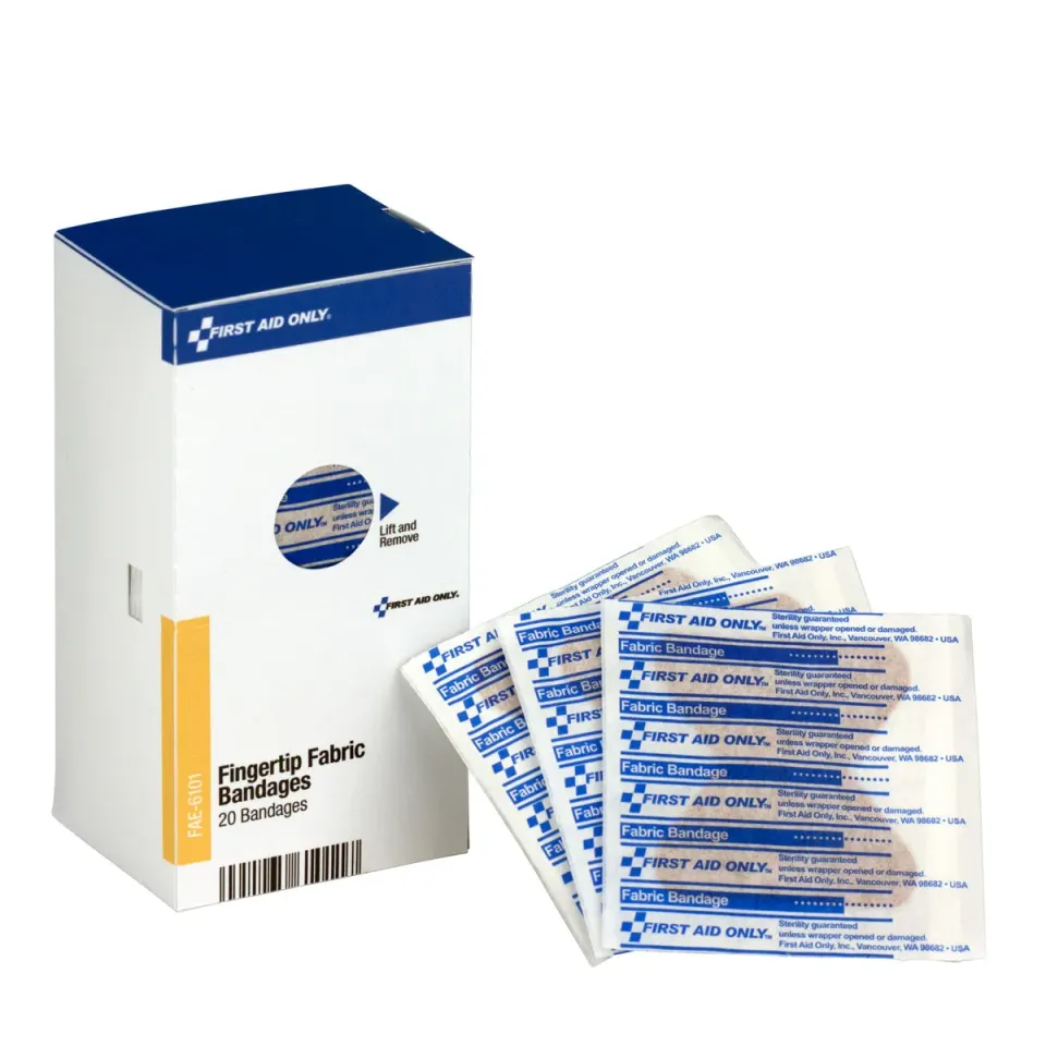 First Aid Only SmartCompliance fingertupp plaster stoff 20 stk