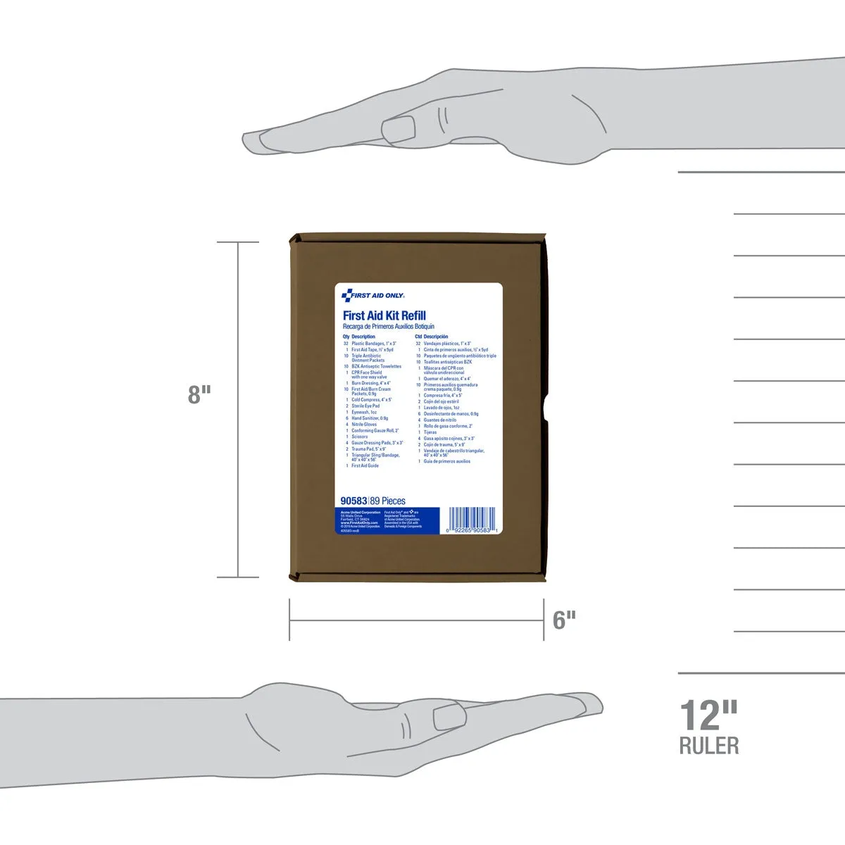 First Aid Only 25 Person Bulk ANSI A førstehjelpsrefill 89 stk