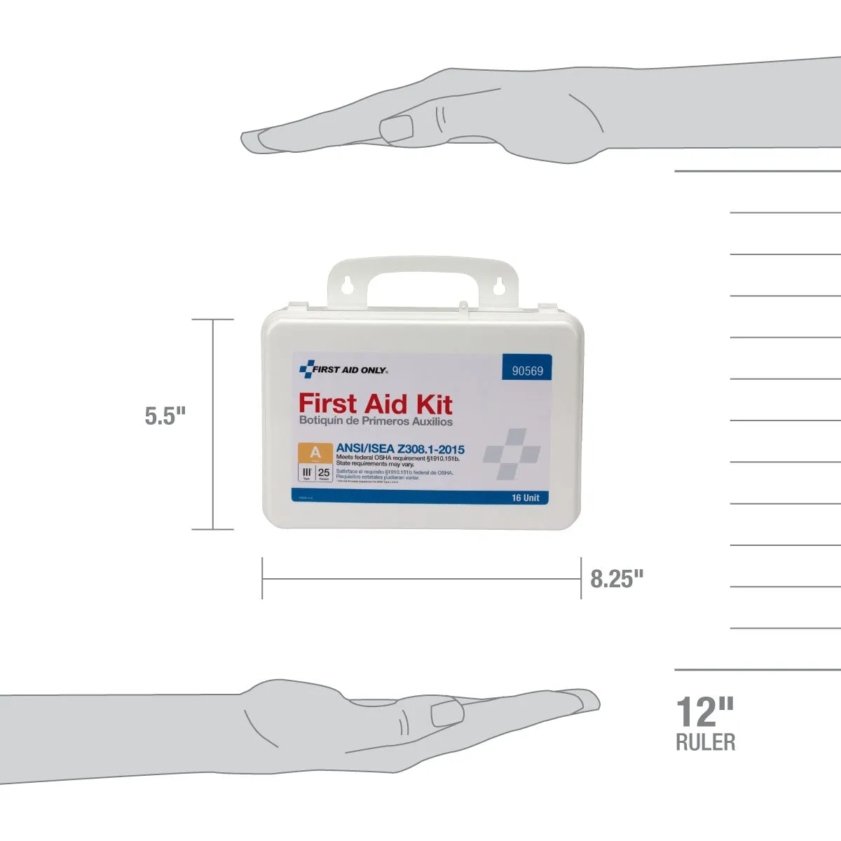 First Aid Only 16 Unit førstehjelpsskrin 82 deler ANSI A