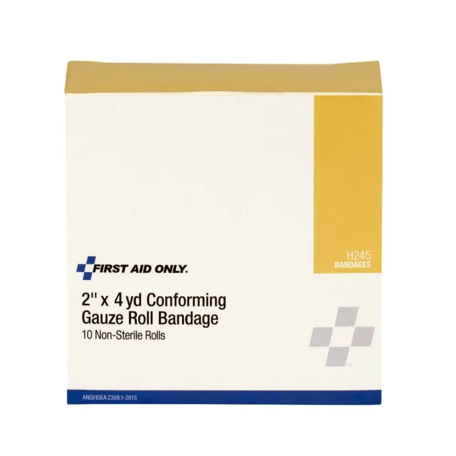 First Aid Only Conforming Gauze gasbind 2" x 5 yd 10-pk lateksfri