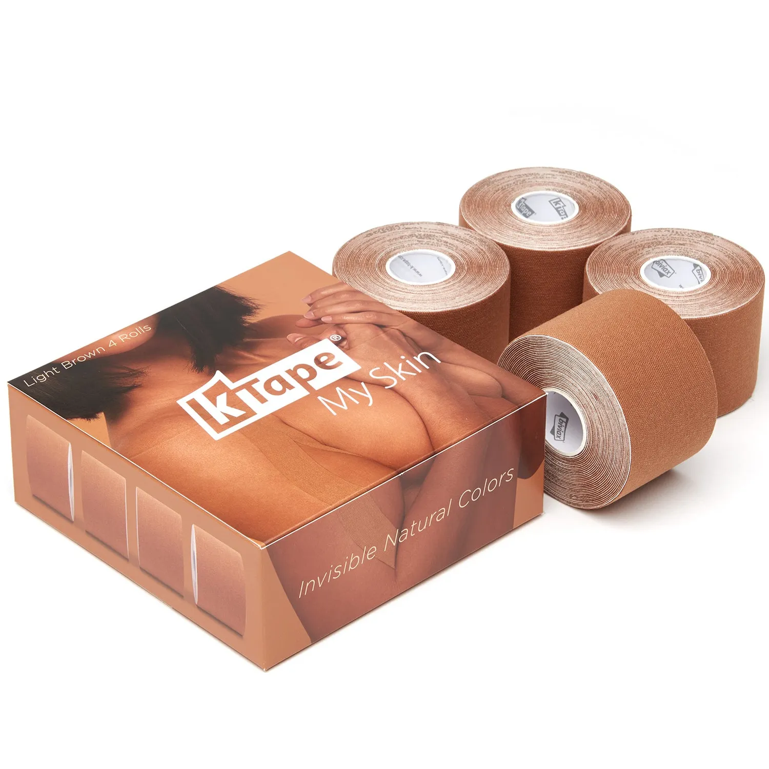 K-tape My Skin kinesiologitape 4 x 5 m lysebrun elastisk