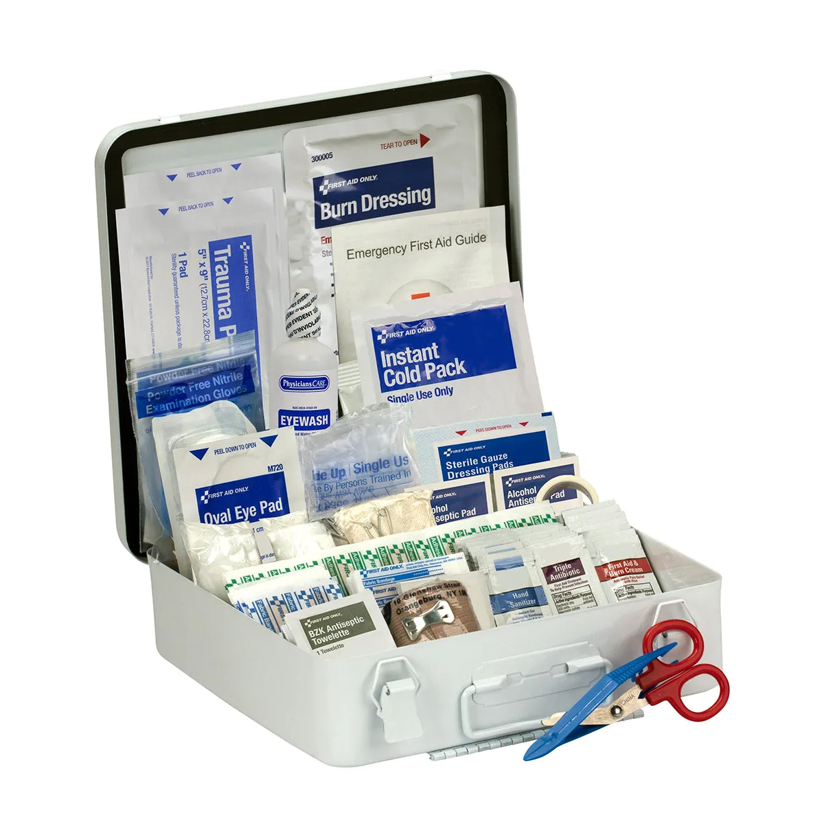 First Aid Only 50 personer førstehjelpsskrin metall 184 deler