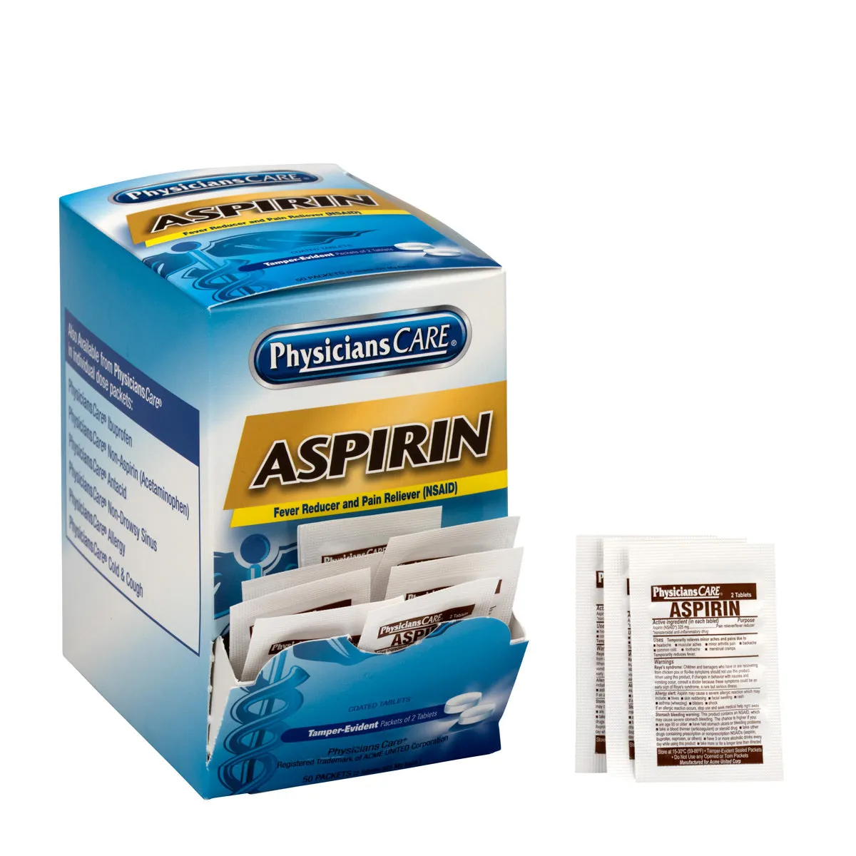 PhysiciansCare Aspirin 325mg aspirintabletter 100 stk smertelindrende