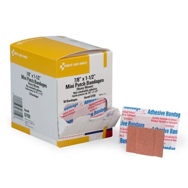 First Aid Only plaster stoff 2,2x3,8 cm 50 stk pustende