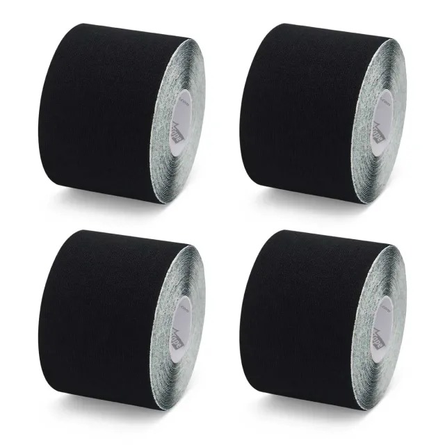 K-tape kinesiologitape 4x5m svart profesjonell