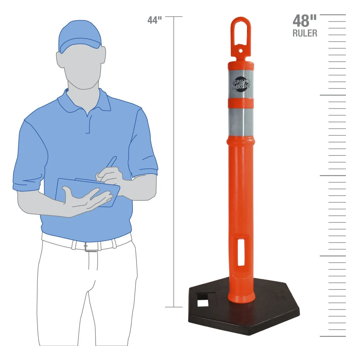 First Aid Only Spill Magic reflekskjegle 112cm oransje