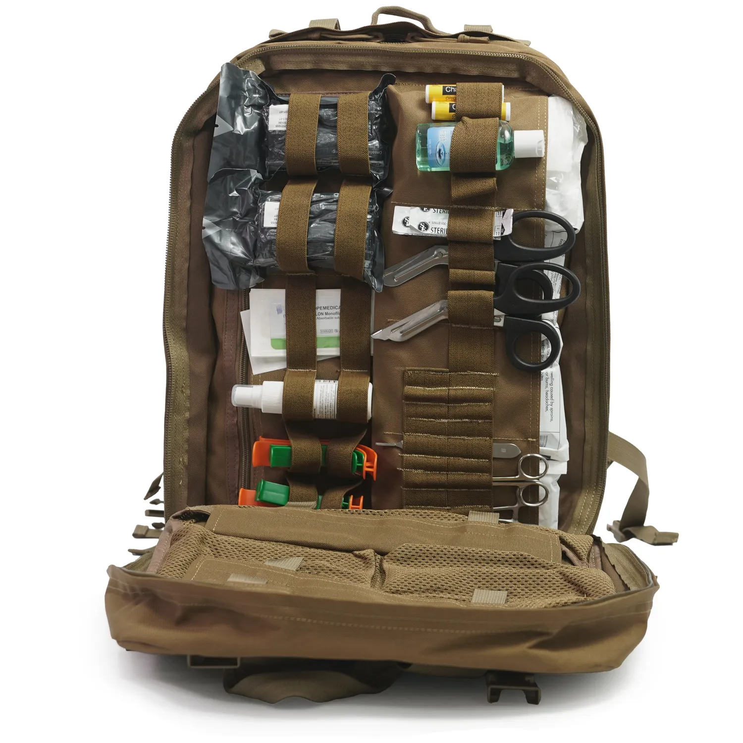 First Aid Only Stomp Medical Backpack førstehjelpssekk tan 300 deler