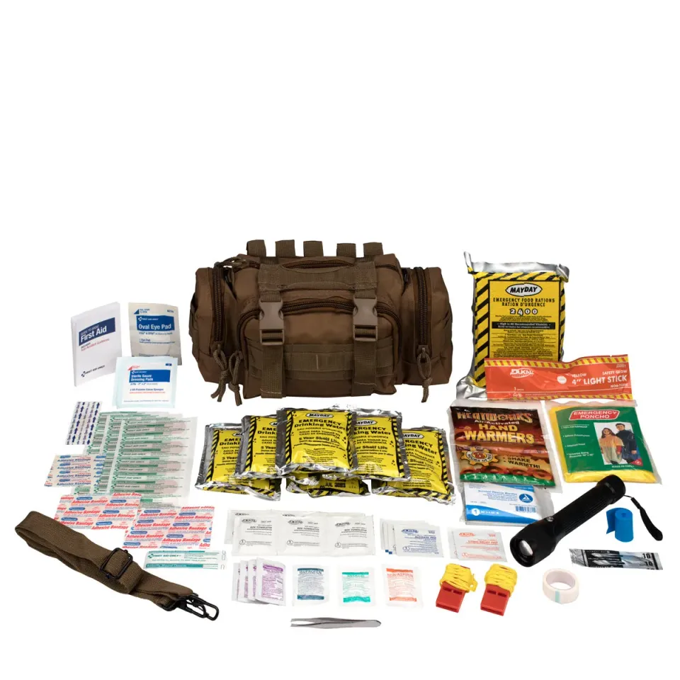 First Aid Only 3 Day Survival Kit førstehjelpssett svart 73 deler med mat
