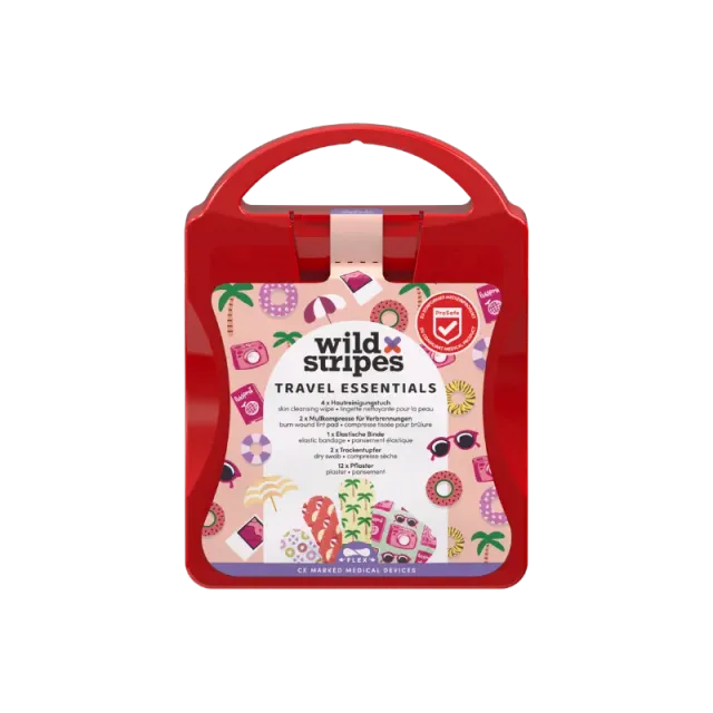 Wild Stripes Travel Essentials Kit reisesett plaster 21 deler førstehjelp