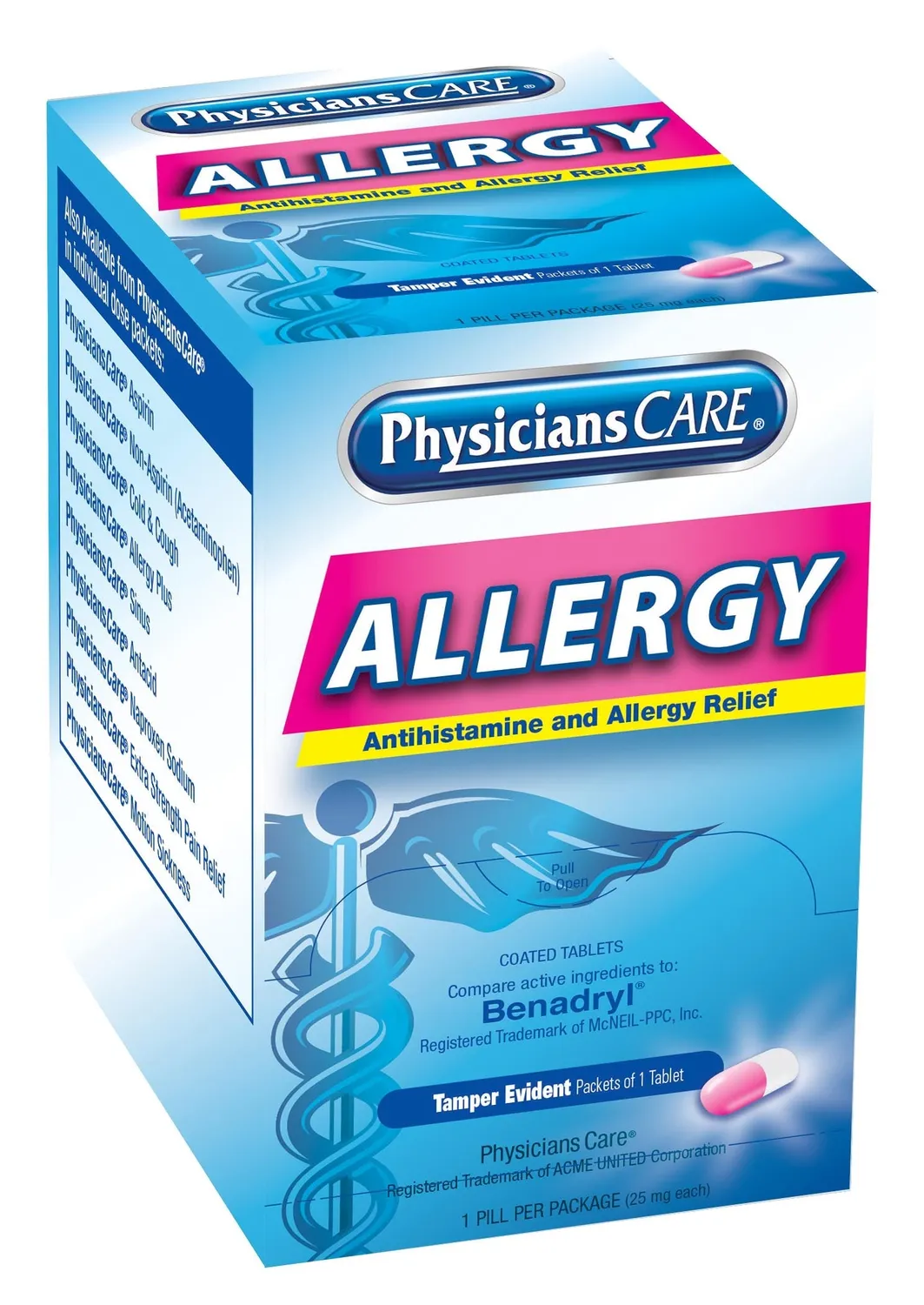 PhysiciansCare antihistamin allergitabletter 50 doser
