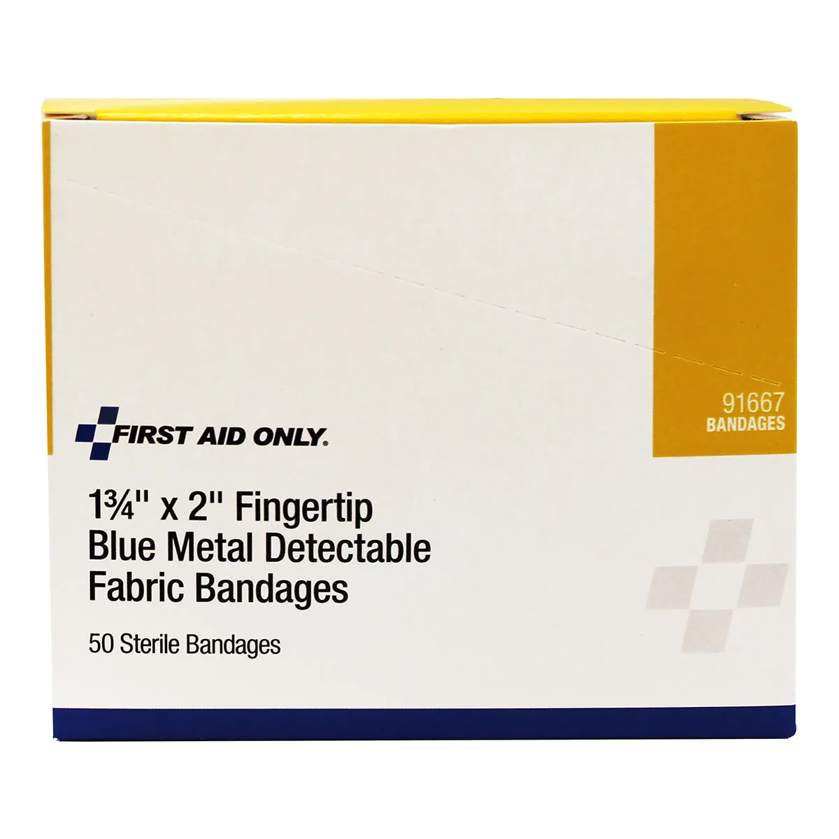 First Aid Only Fingertip Blue Metal Detectable plaster 50 stk blå