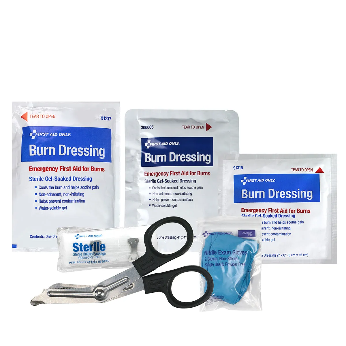 First Aid Only Burn Care brannskadesett 7 deler gel