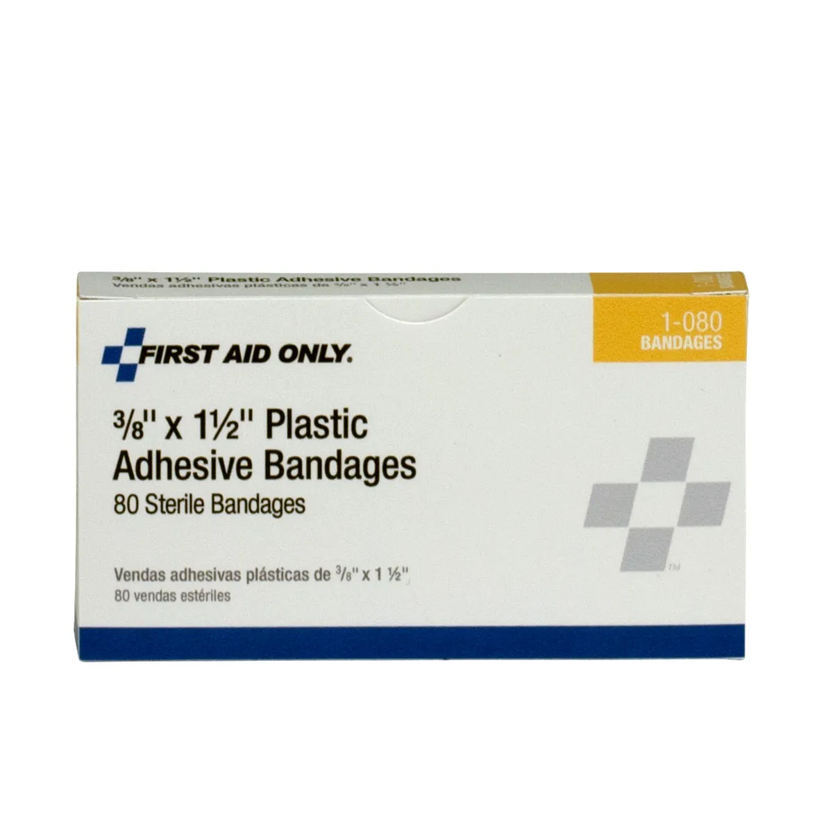 First Aid Only plastplaster 1x3,8 cm 80-pk vannavvisende