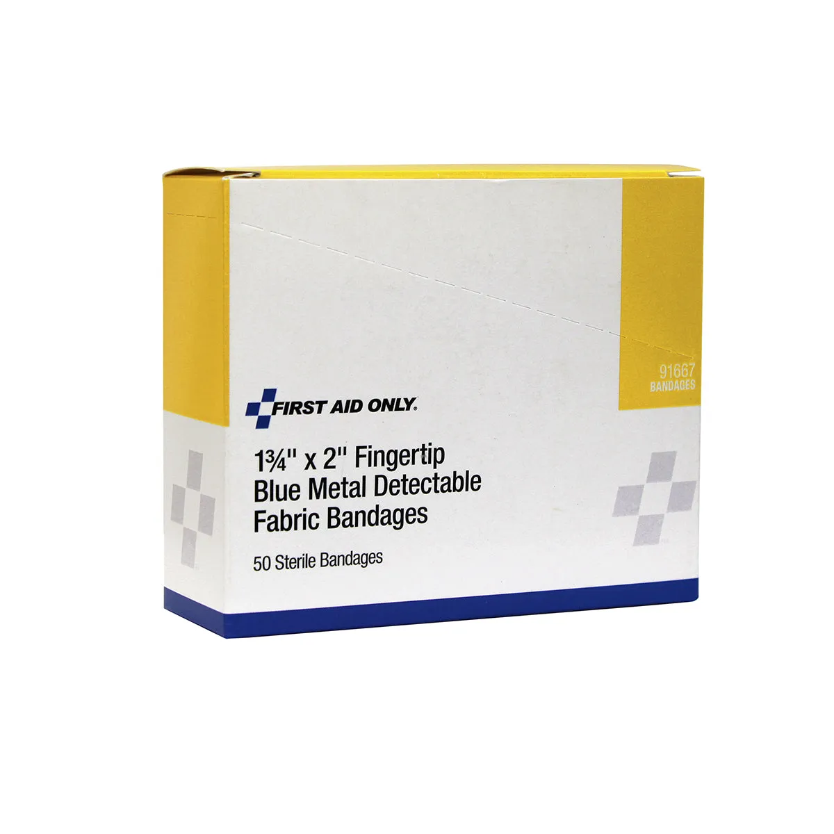 First Aid Only Fingertip Blue Metal Detectable plaster 50 stk blå