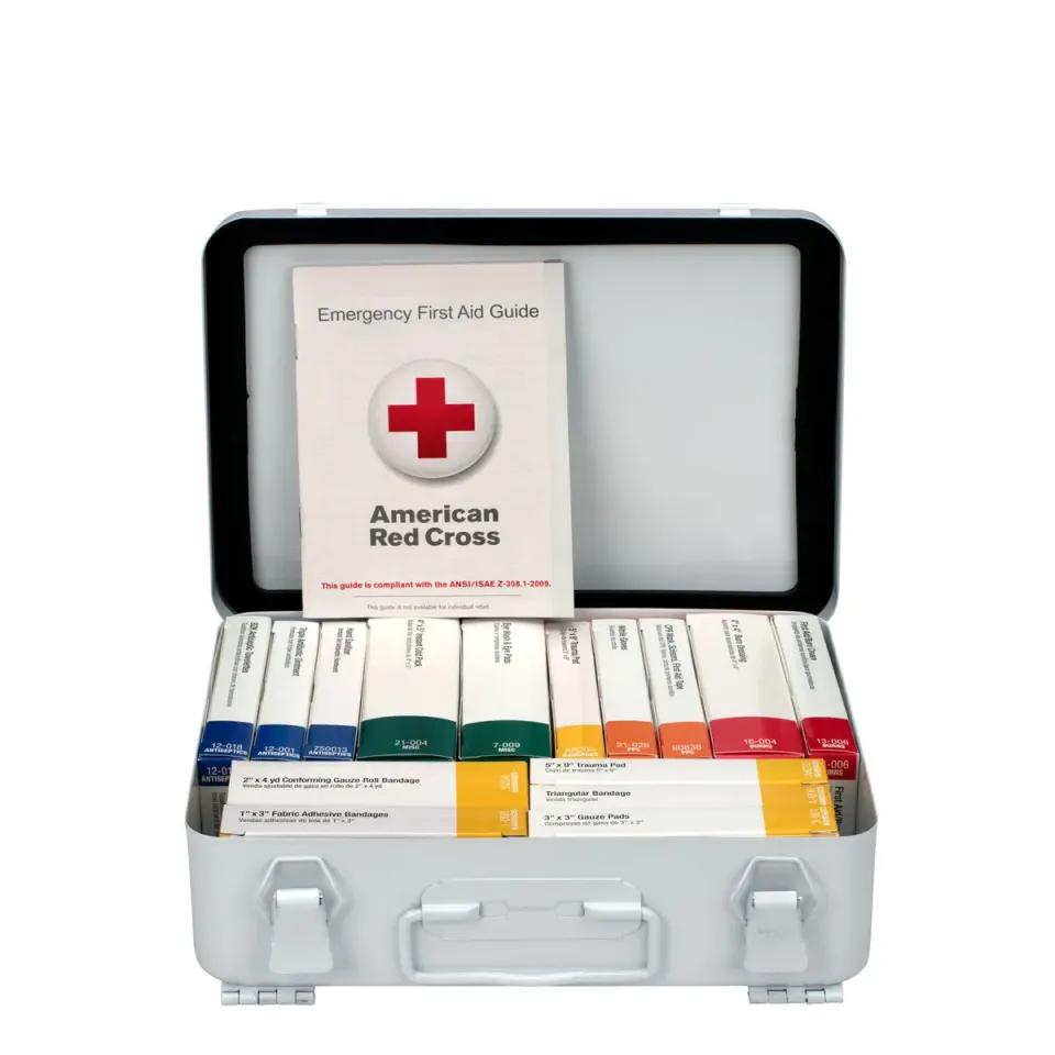 First Aid Only 25 Person ANSI A førstehjelpsskrin stål 16 enheter