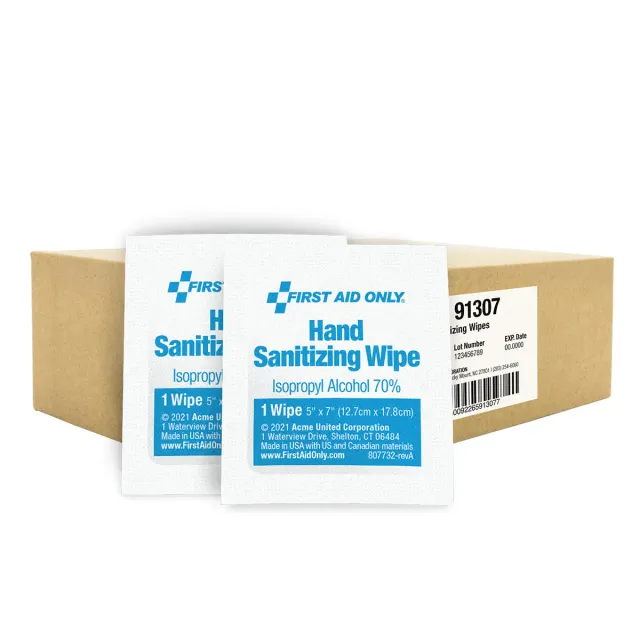 First Aid Only håndrens wipes 70 % alkohol 1000 stk