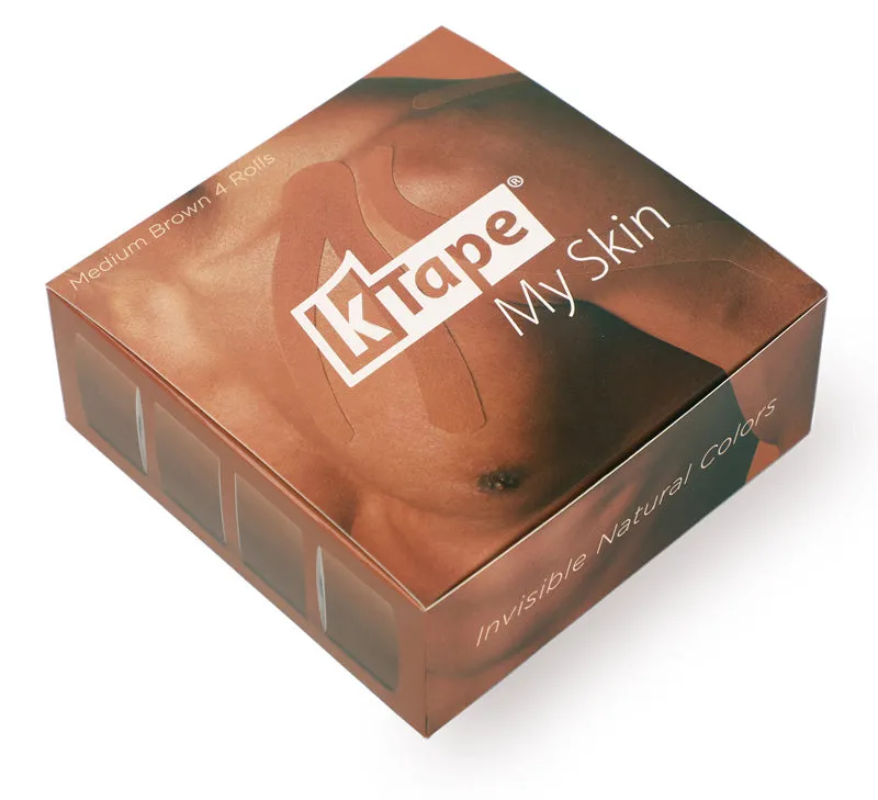 K-tape My Skin Medium Brown kinesiologitape 5cm x 5m 4-pk