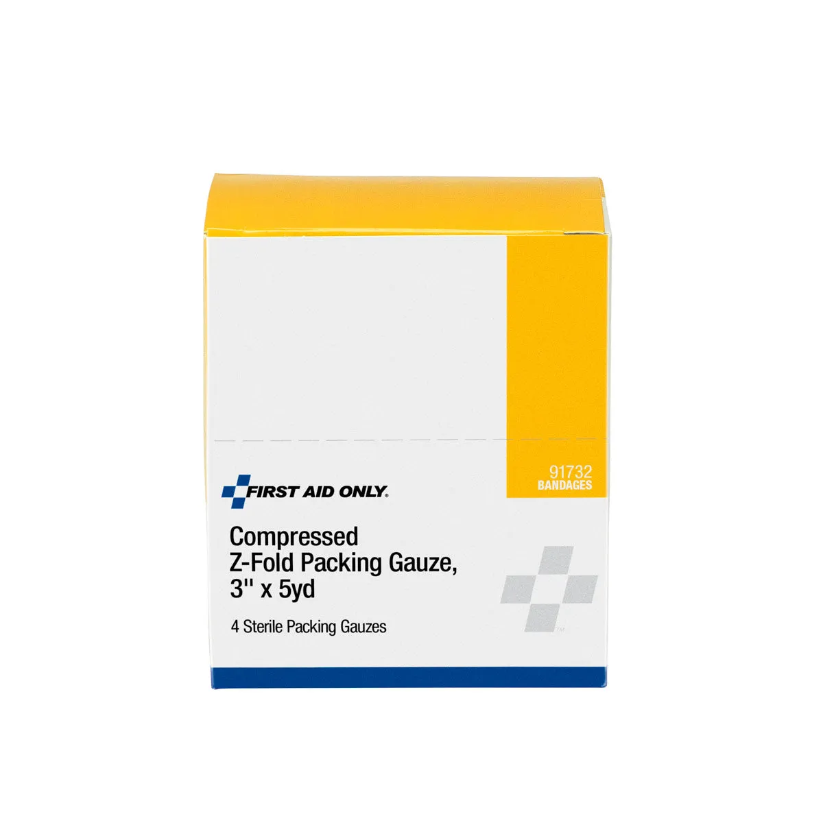 First Aid Only Z-Fold packing gasbind 3"x5yd 4 stk røntgen