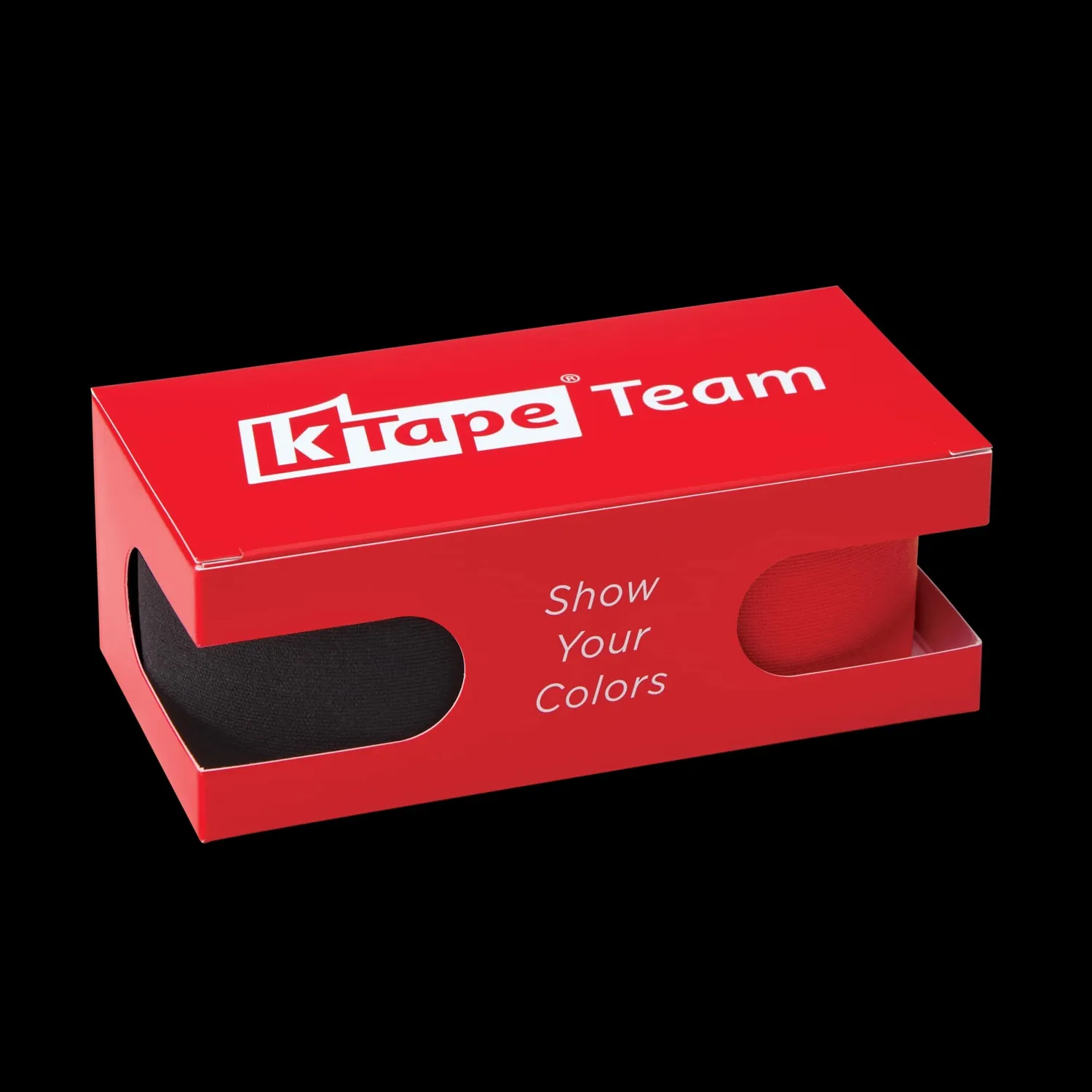 K-tape Team kinesiologitape svart/sport rød 2x5 m elastisk