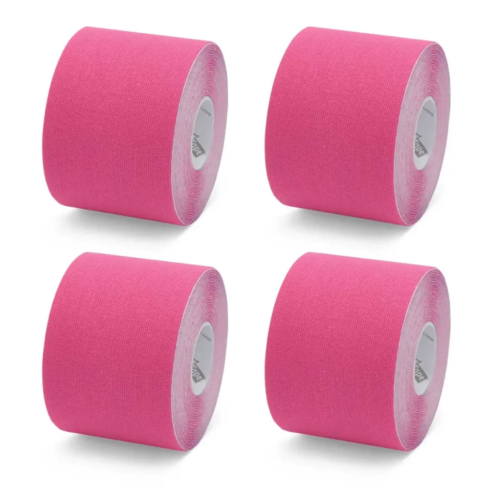 K-tape kinesiologitape 4-pakning rød 5 cm x 5 m