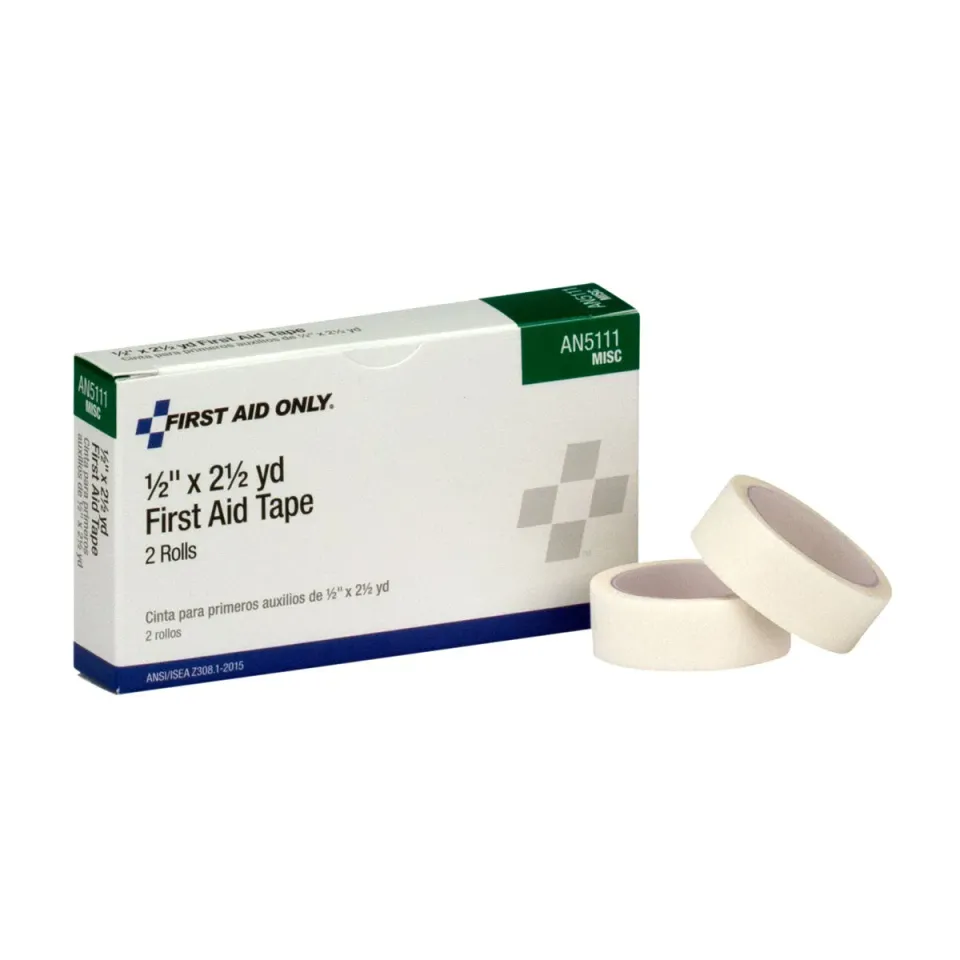 First Aid Only 1/2"x2,5 yd førstehjelpsteip 2-pakning pustende