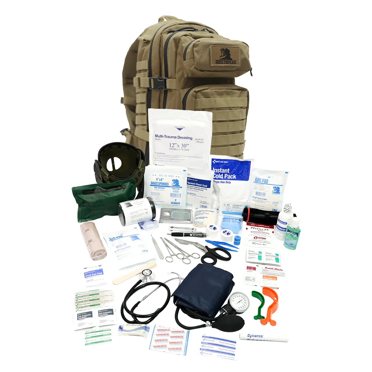 First Aid Only Tactical Trauma ryggsekk beige blødningskontroll
