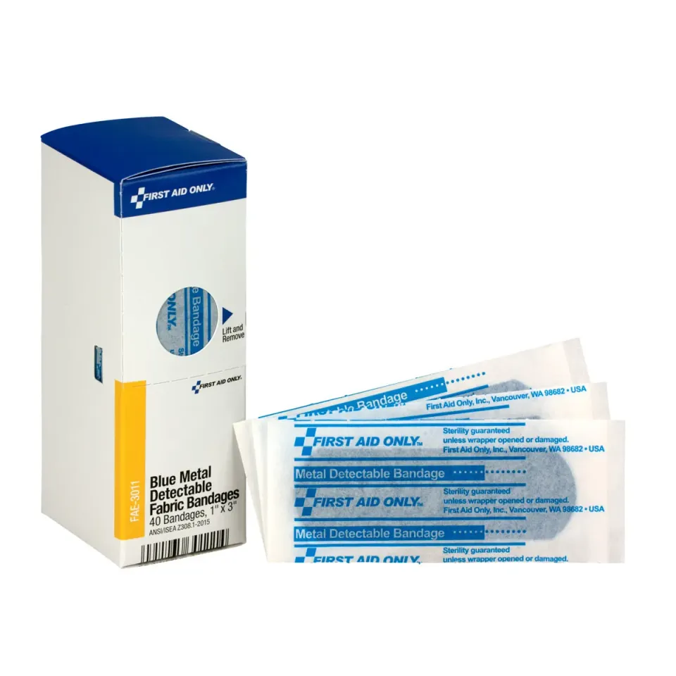First Aid Only SmartCompliance plaster blå 40 stk metall