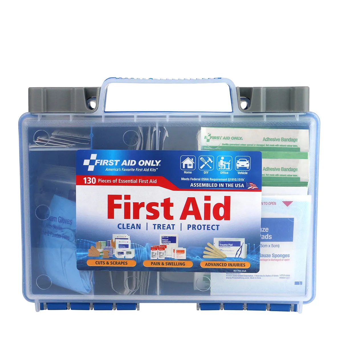 First Aid Only 25 personer førstehjelpsskrin plast 130 deler