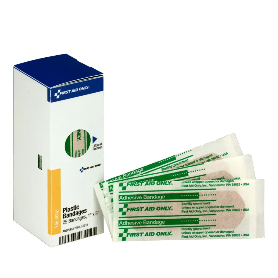 First Aid Only SmartCompliance 1x3 plaster plast 25 stk vanntett