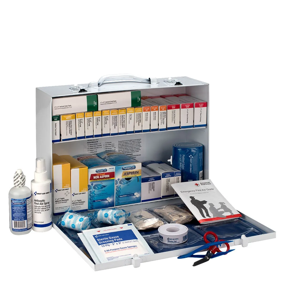 First Aid Only 75 person førstehjelpsskap metall 2 hyller