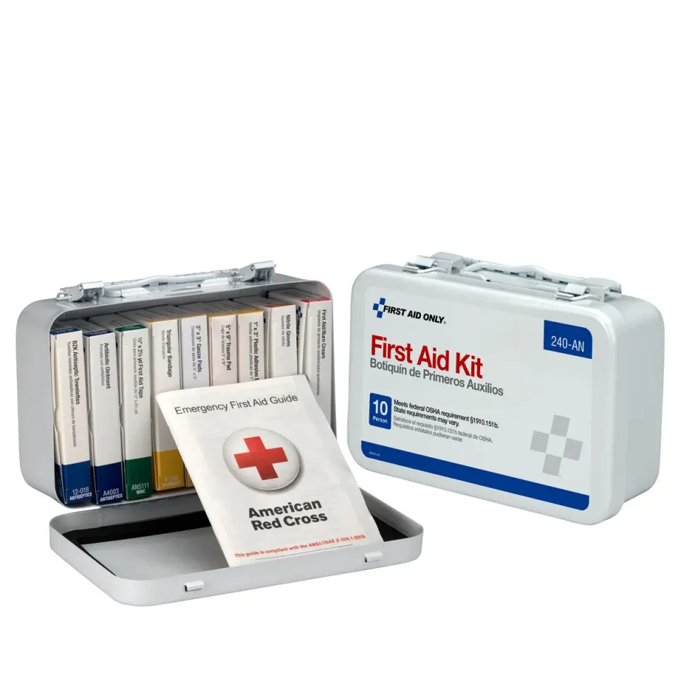 First Aid Only 10 Unit førstehjelpsskrin metall 10 personer