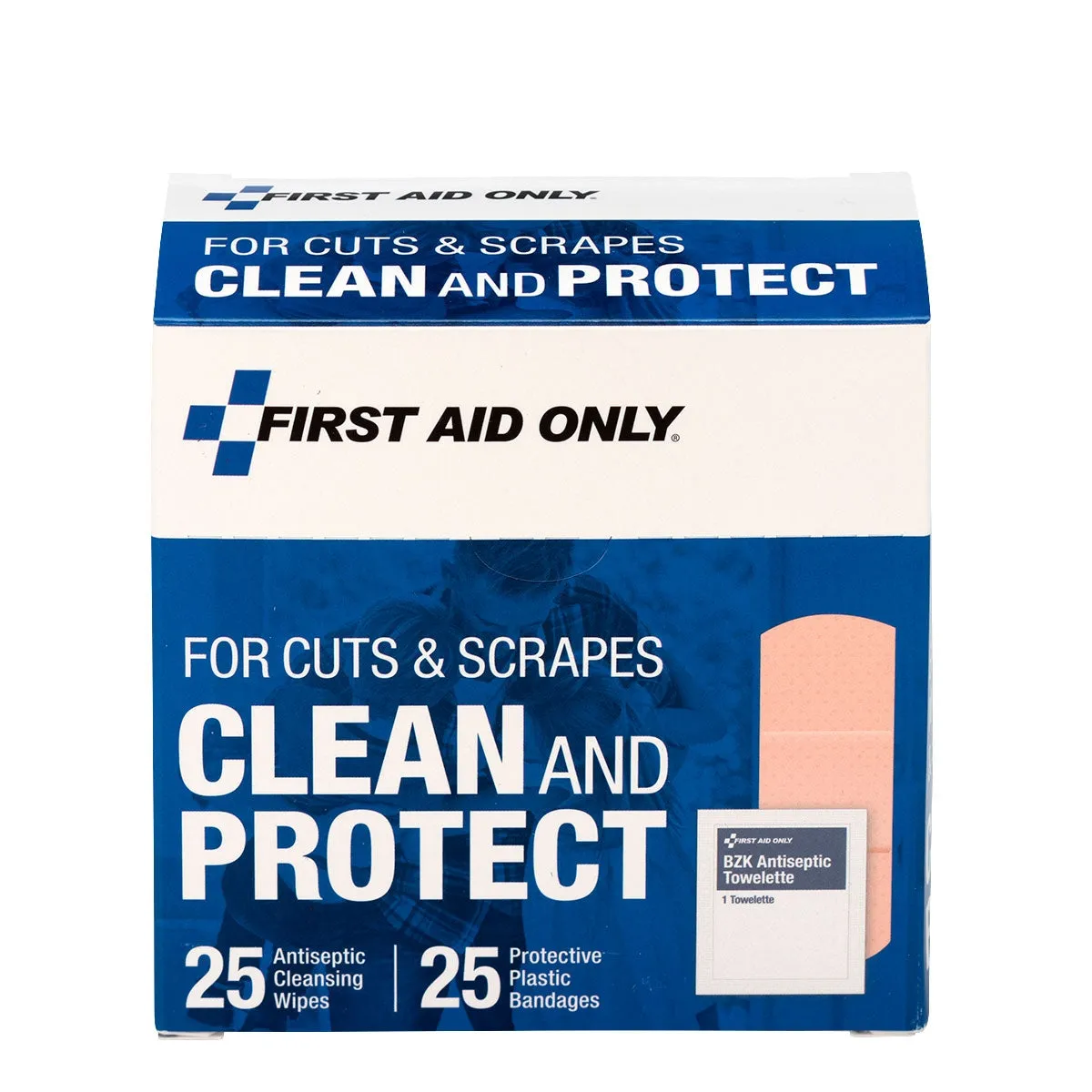 First Aid Only Clean Protect sårstellsett 50 deler rens
