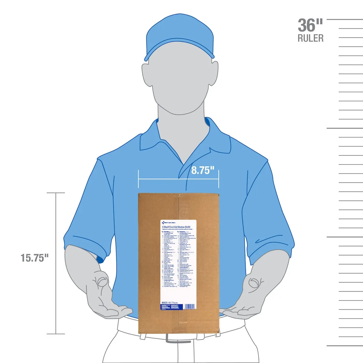 First Aid Only 4 Shelf Class B+ Refill til 90576 medisin