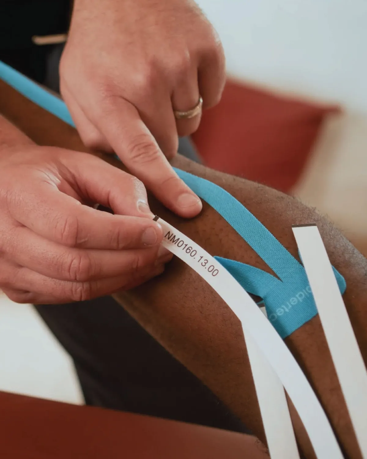 SpiderTech Pro Small Fan lymfetape blå 8 stk hevelse