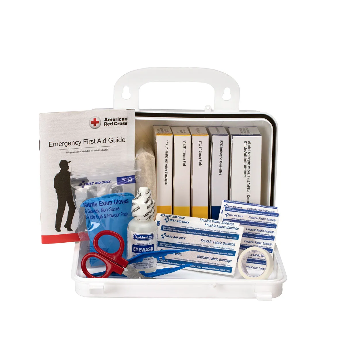 First Aid Only 10-Person Plastic Light Duty Vehicle førstehjelpsskrin 89 deler