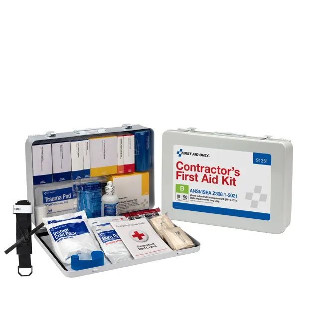 First Aid Only Contractor førstehjelpsskrin 50 personer metall ANSI B